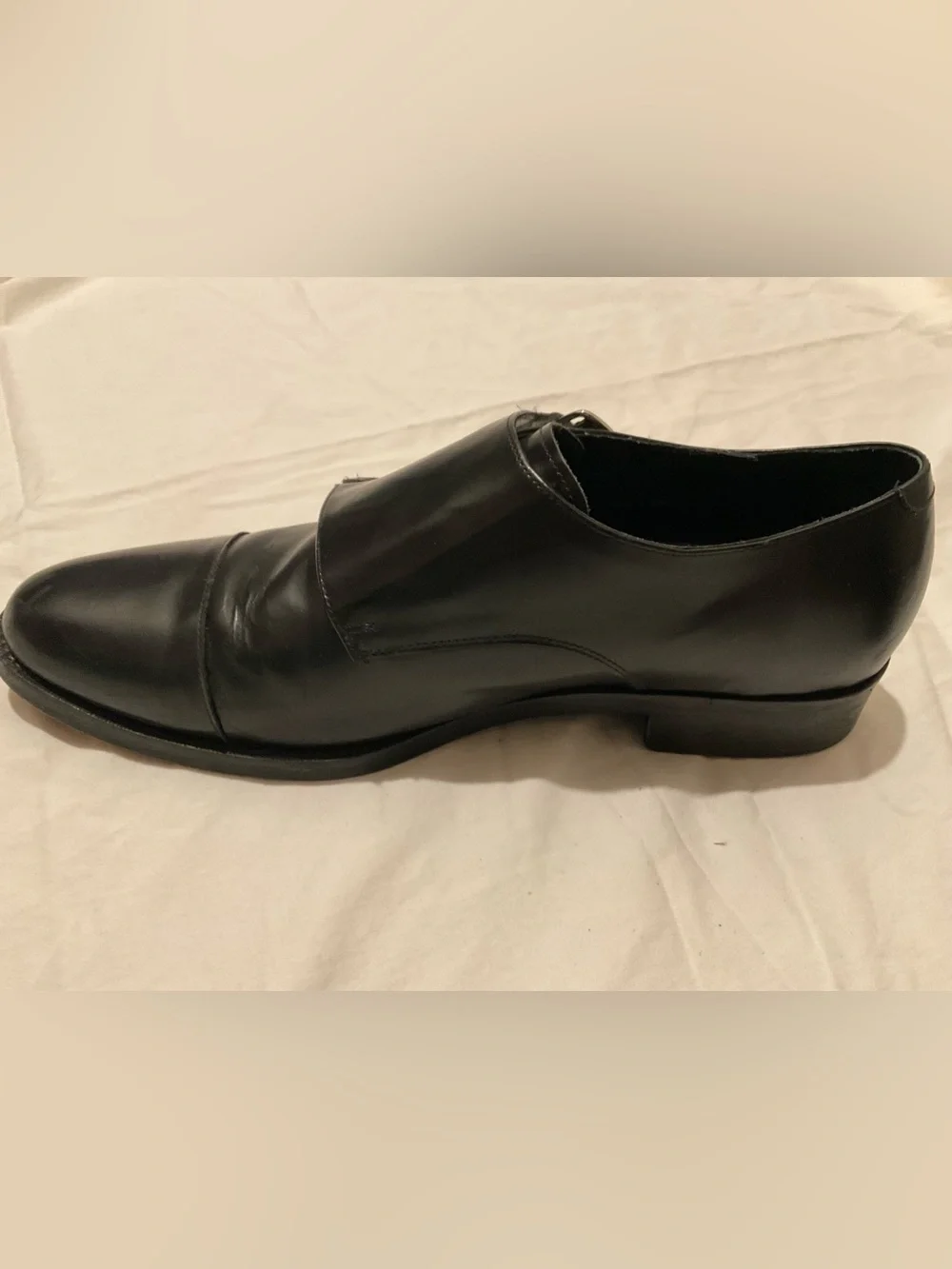 Cole Haan Black Leather Shoes 13 with Monk Strap